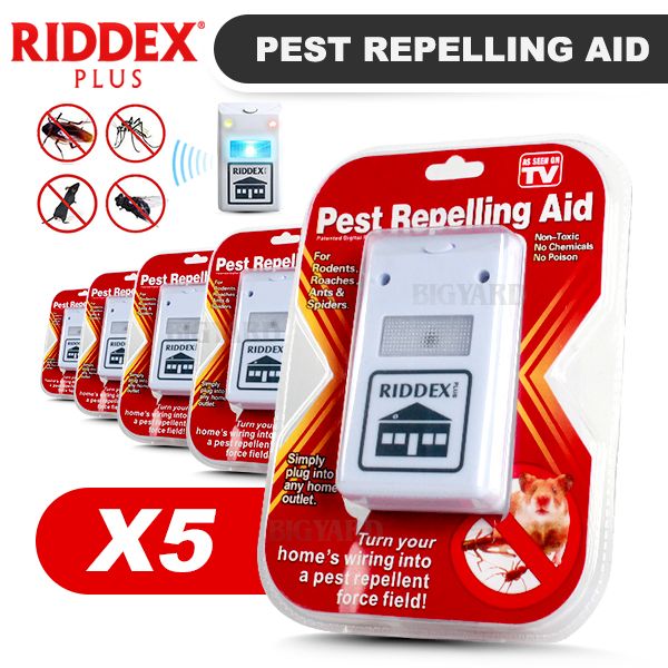 5x RIDDEX Plus Electronic Ultrasonic Pest Control Rodents Rats Insect